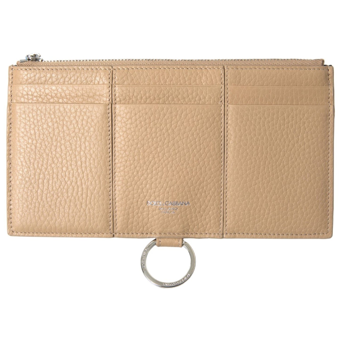 Dolce & Gabbana Beige Leather Shoulder Cardholder Shoulder Strap Wallet