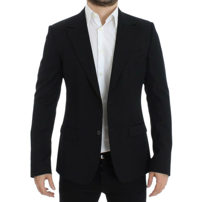 Dolce & Gabbana Black wool slim fit blazer