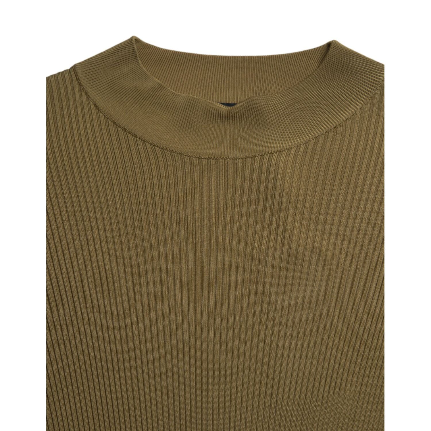 Dolce & Gabbana Army Green Viscose Crewneck Pullover Sweater