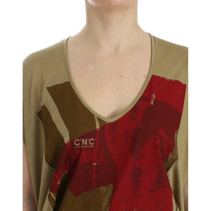 Costume National Green print shortsleeve t-shirt