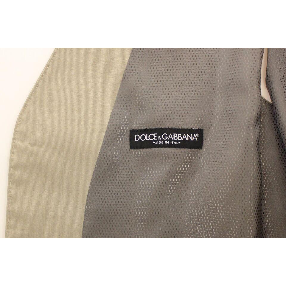 Dolce & Gabbana Beige Cotton Dress Vest Blazer Jacket