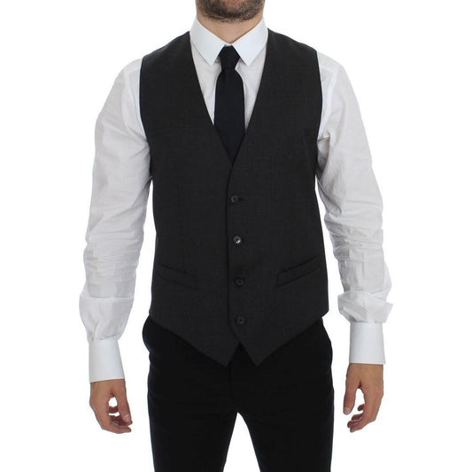 Dolce & Gabbana Gray Wool Formal Dress Vest Gilet Weste 1728,67345645728,Clothing,Dolce & Gabbana,Gray,IT48 | M,Material: 100% Wool,Men,Men - Clothing,New with tags,Suits & Blazers - Clothing,Vests - Men - Clothing,Waistcoats - Suits & Blazers - Clothing