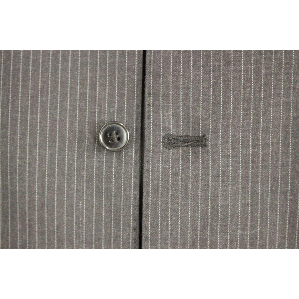 Dolce & Gabbana Gray Striped Wool Single Breasted Vest 1728,67345645728,Clothing,Dolce & Gabbana,Gray,IT48 | M,Material: 100% Wool,Men,Men - Clothing,New with tags,Suits & Blazers - Clothing,Vests - Men - Clothing,Waistcoats - Suits & Blazers - Clothing