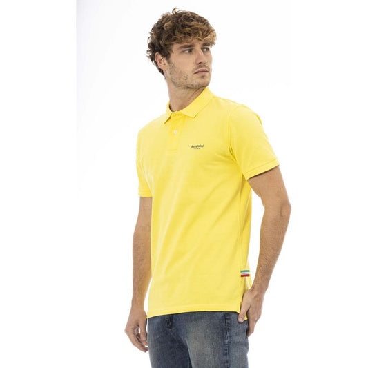 Baldinini Trend Yellow Cotton Men Polo Baldinini Trend