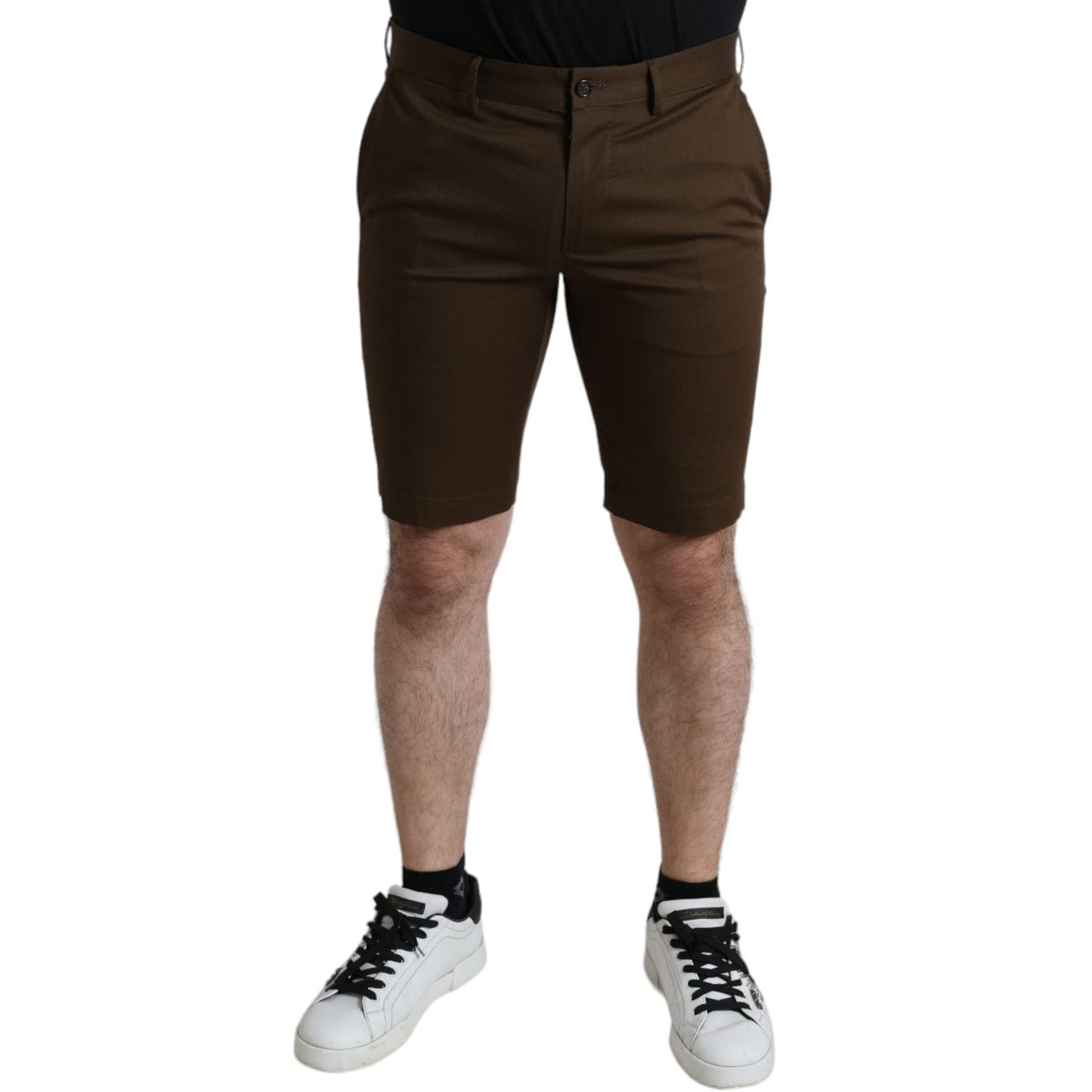 Dolce & Gabbana Brown Cotton Stretch Men Bermuda Shorts