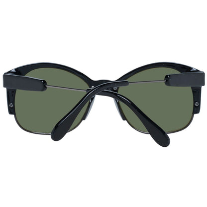 Serengeti Black Acetate & Metal Sunglasses