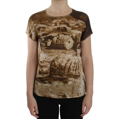 Dolce & Gabbana Brown Taormina silk blouse