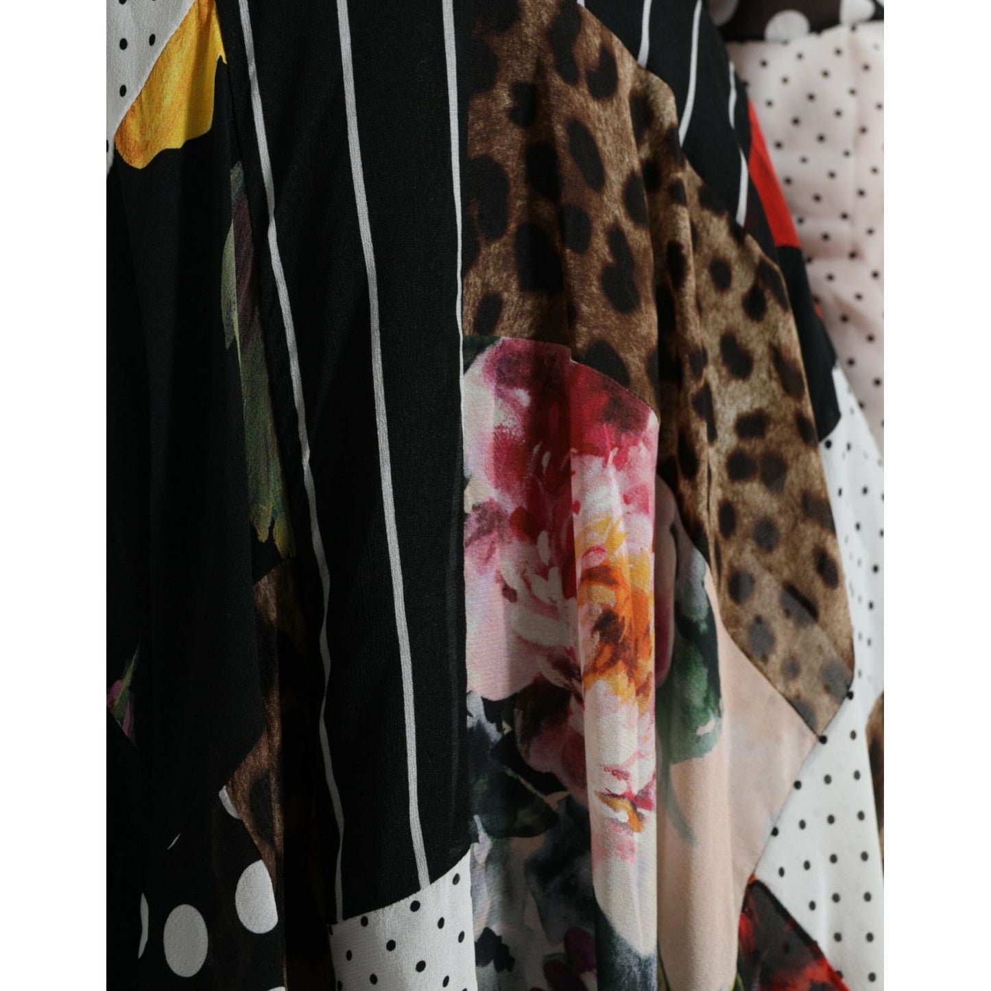 Dolce & Gabbana Multicolor Patchwork Floral Leopard Dress Dolce & Gabbana