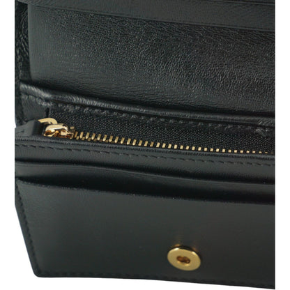 Versace Brown Calf Leather Compact Wallet Versace