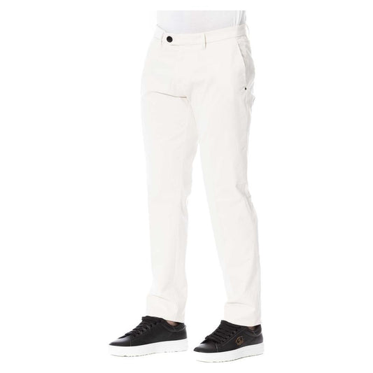 Trussardi White Cotton Men Trouser Trussardi