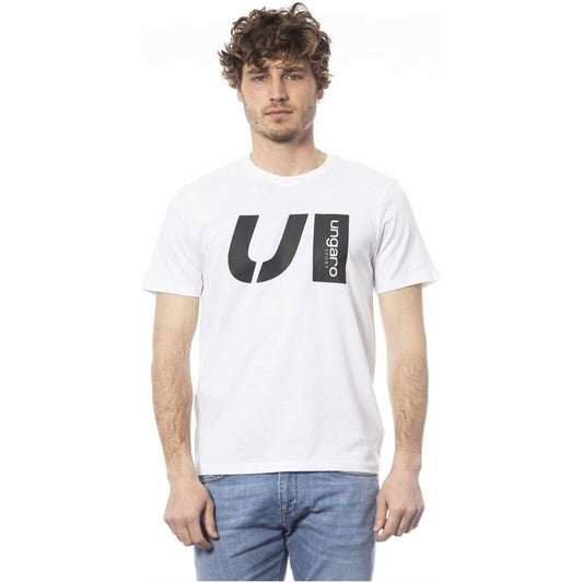 Ungaro Sport White Cotton Men T-Shirt