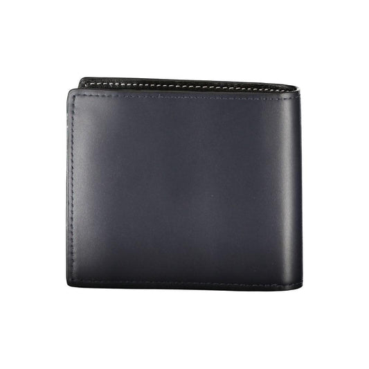 Tommy Hilfiger Elegant Blue Leather Bi-Fold Wallet Tommy Hilfiger