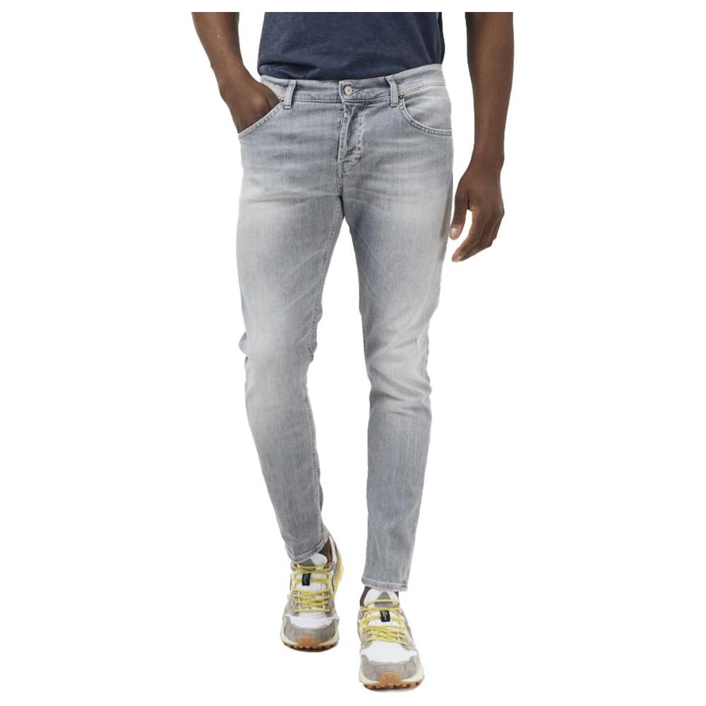 Dondup Elegant Grey Stretch Icon Jeans Dondup