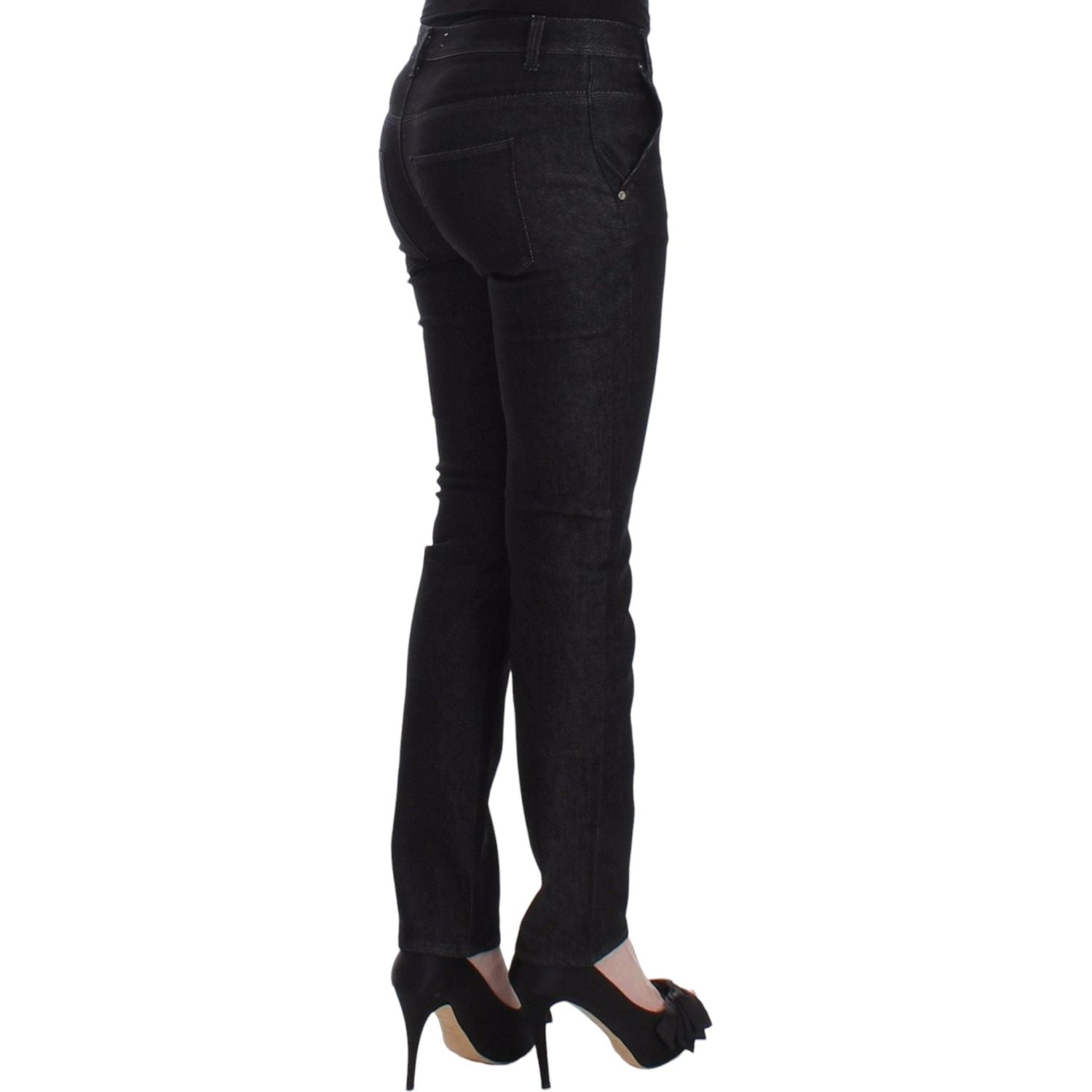 Ermanno Scervino Black Slim Jeans Denim Pants Skinny Leg Stretch