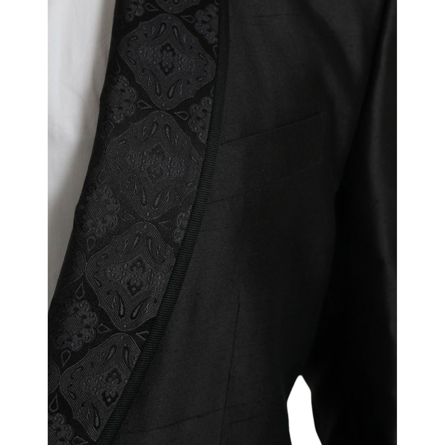 Dolce & Gabbana Black MARTINI Single Breasted Coat Blazer