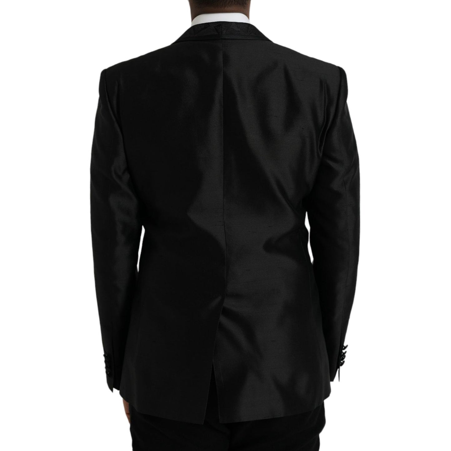 Dolce & Gabbana Black MARTINI Single Breasted Coat Blazer