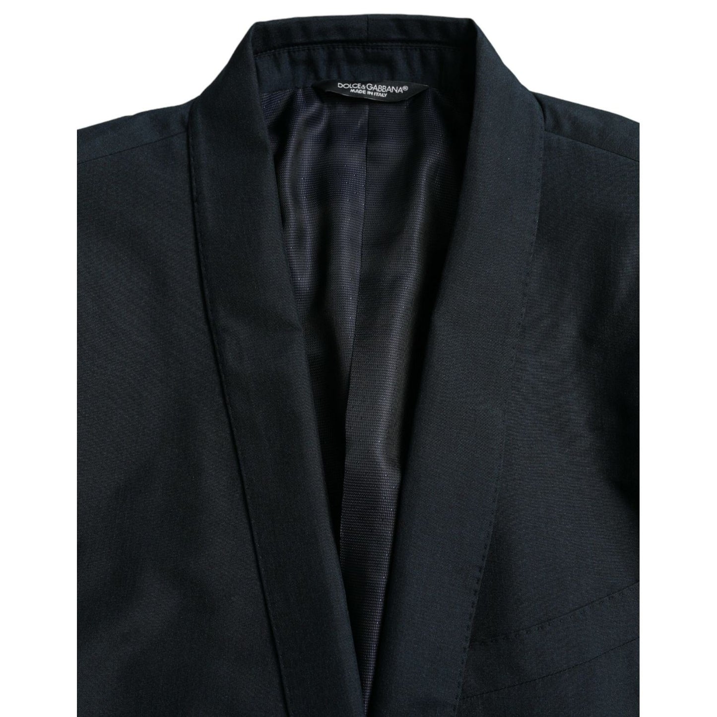 Dolce & Gabbana Blue GOLD Notch Single Breasted Coat Blazer