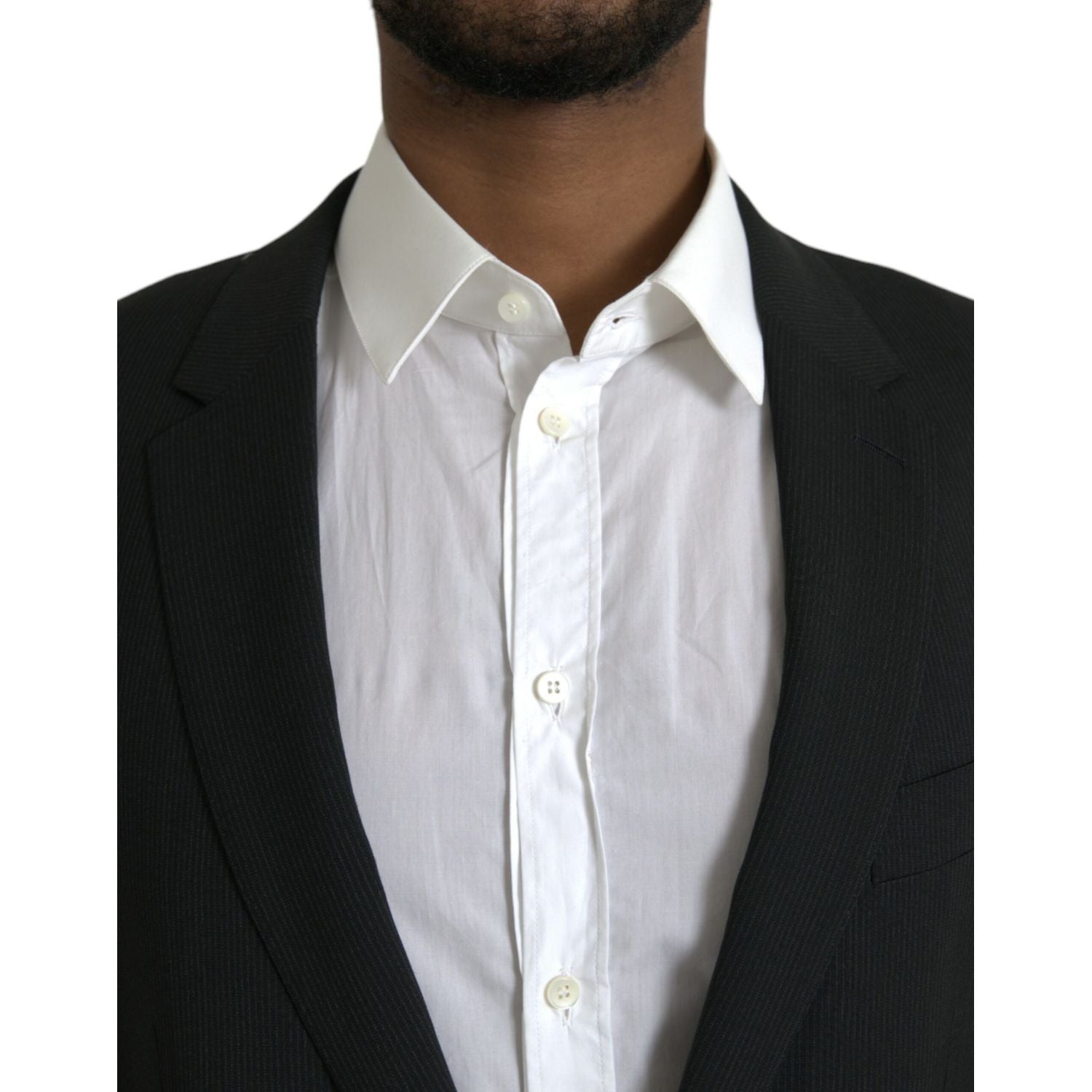 Dolce & Gabbana Blue MARTINI Shawl Single Breasted Blazer