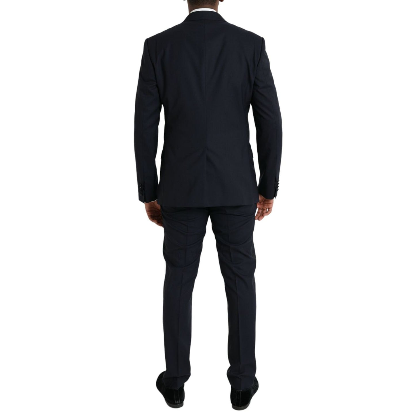 Dolce & Gabbana Dark Blue MARTINI Wool Formal 3 Piece Suit