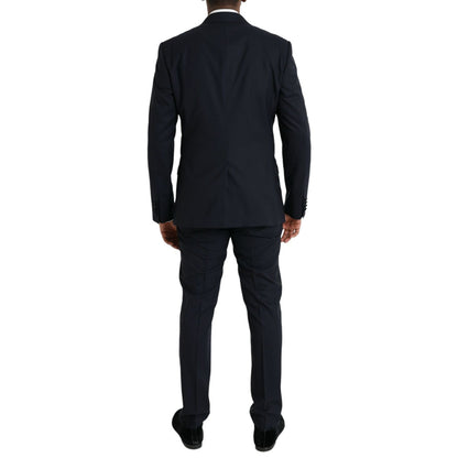 Dolce & Gabbana Dark Blue MARTINI Wool Formal 3 Piece Suit