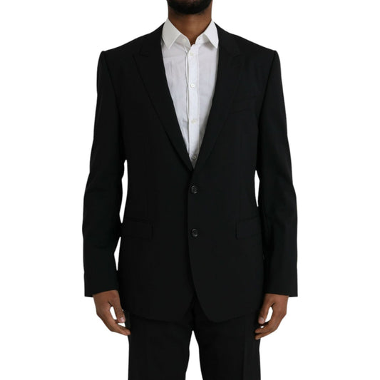 Dolce & Gabbana Black MARTINI Wool Formal 2 Piece Suit Dolce & Gabbana