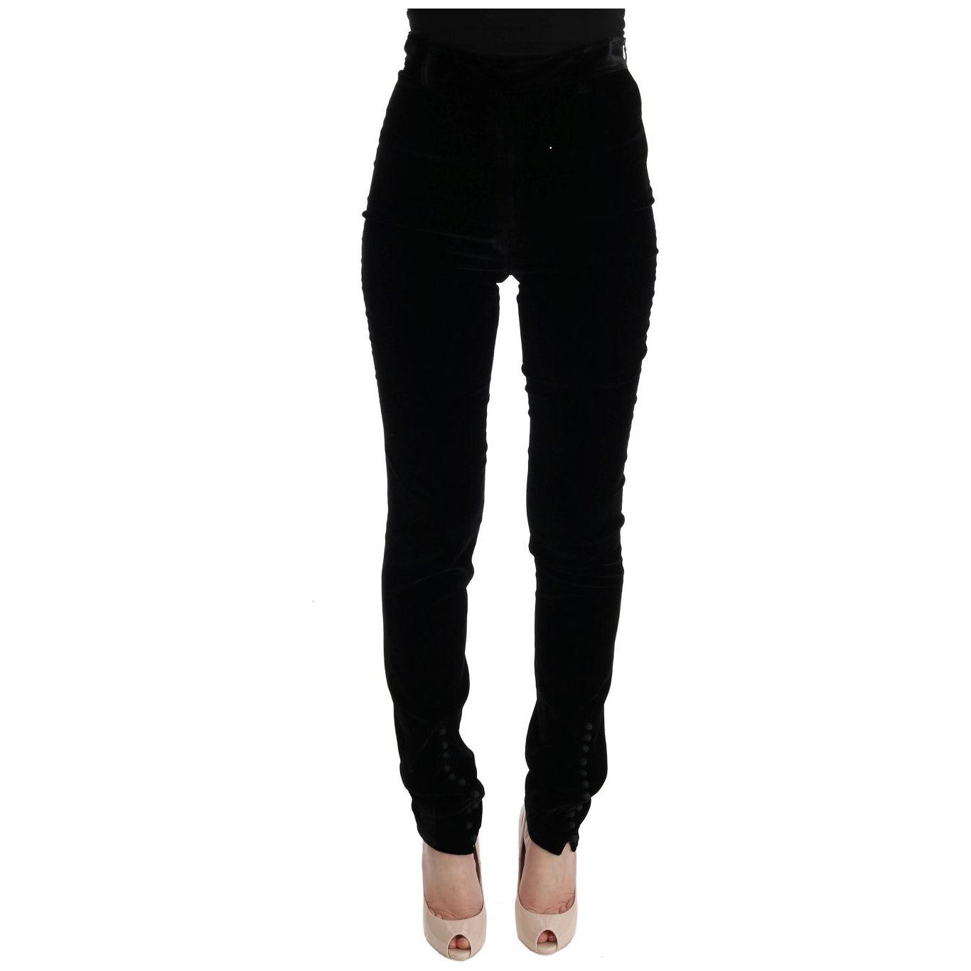 بنطلون أسود أنيق بخصر مرتفع من Ermanno Scervino