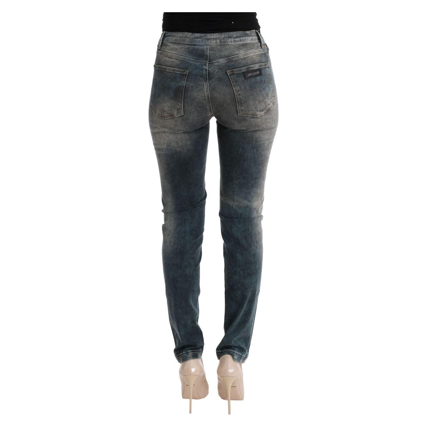 Cavalli Chic Blue Wash Slim Fit Jeans Cavalli