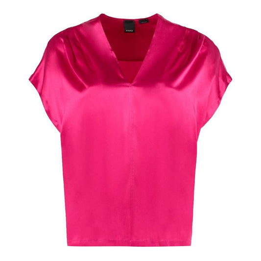 PINKO Elegant Fuchsia Silk Blend Blouse PINKO