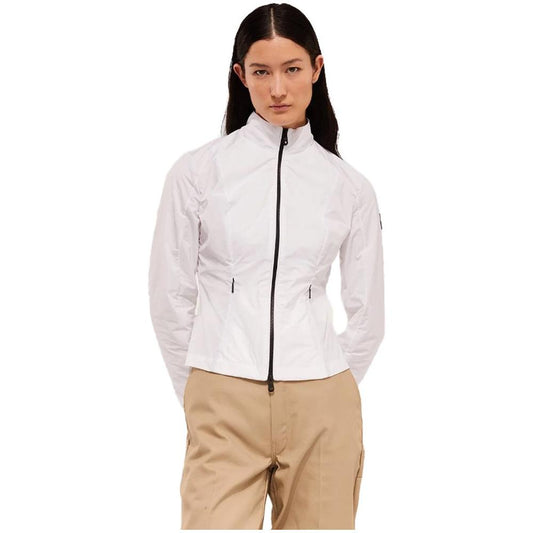 Refrigiwear Chic Windproof White Jacket with Logo Refrigiwear