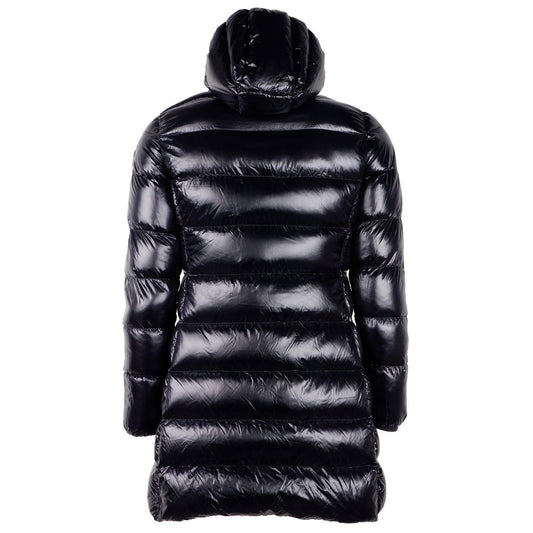 Centogrammi Reversible Long Down Jacket in Sleek Black Centogrammi