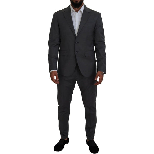 Dsquared² Gray Wool Single Breasted 2 Piece CIPRO Suit Dsquared²