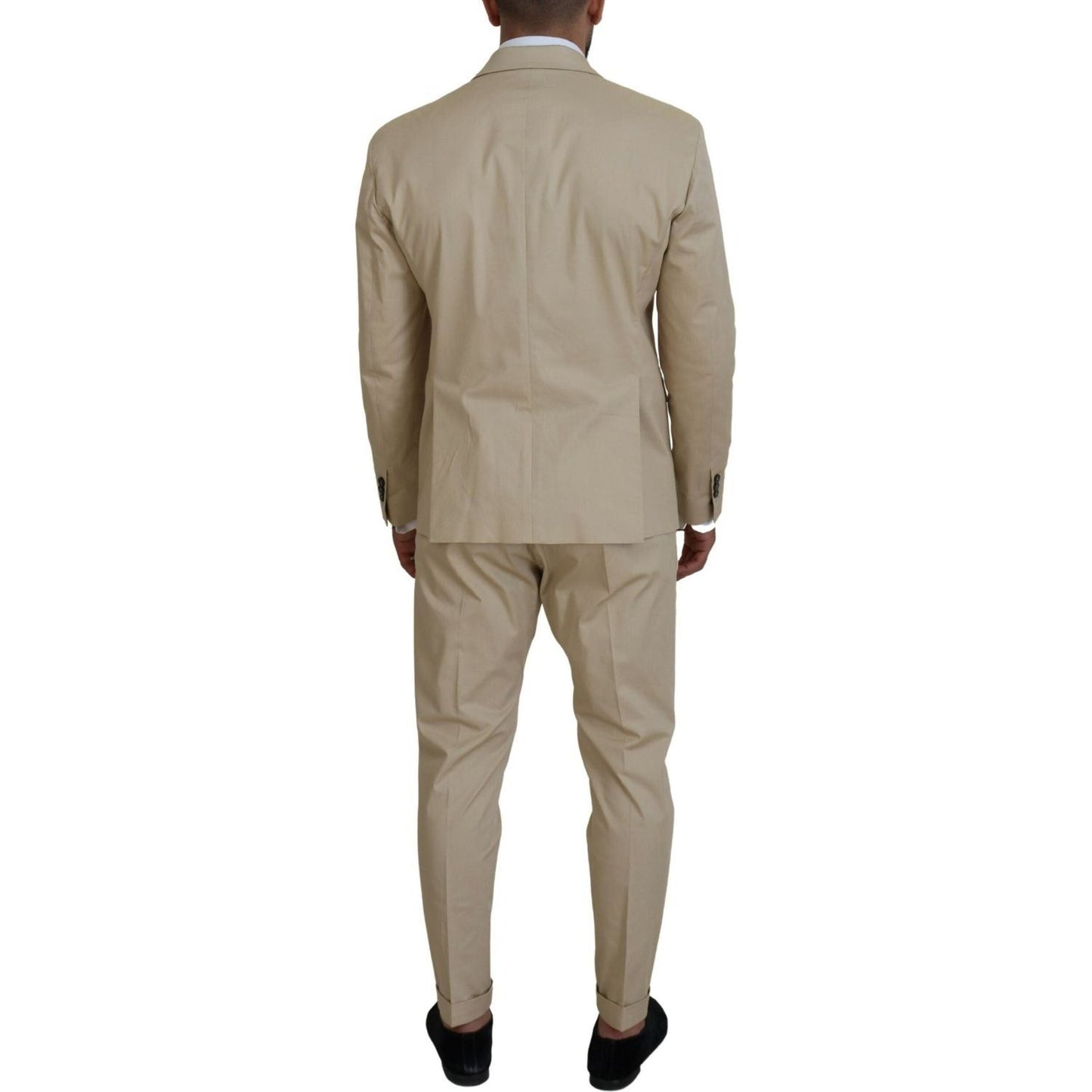 Dsquared² Beige Cotton Single Breasted 2 Piece CIPRO Suit Dsquared²