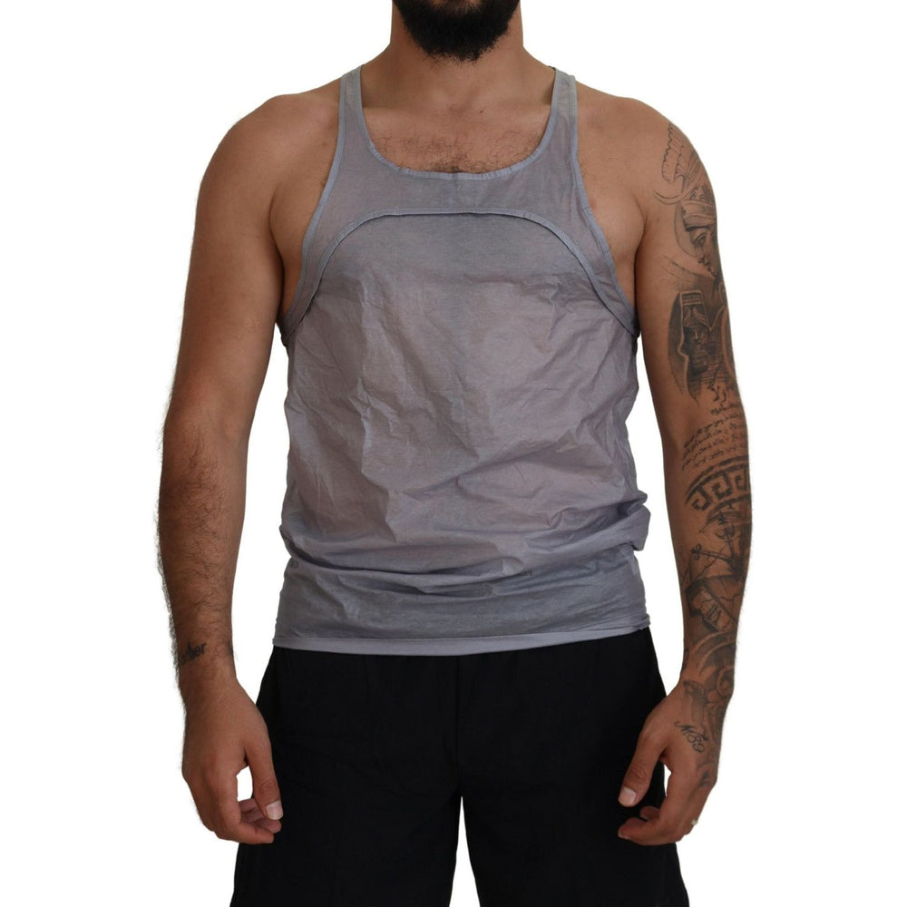 Dsquared² Light Gray Cotton Sleeveless Tank Men Top T-shirt TSH83205-48