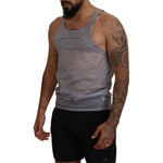 Dsquared² Light Gray Cotton Sleeveless Tank Men Top T-shirt TSH83205-48