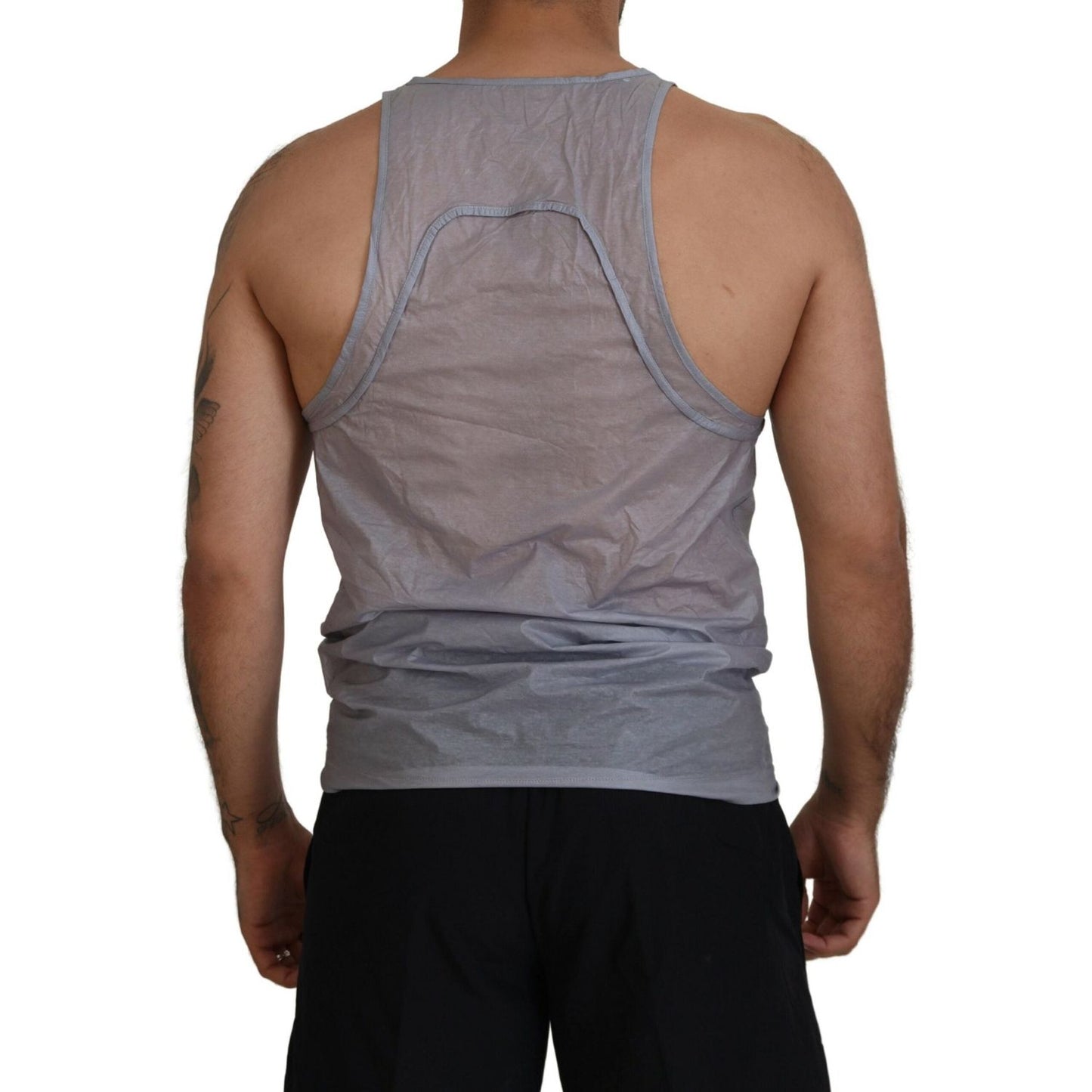 Dsquared² Light Gray Cotton Sleeveless Tank Men Top T-shirt TSH83205-48