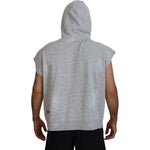 Dsquared² Light Gray Cotton Short Sleeves Hooded T-shirt TSH83474-48