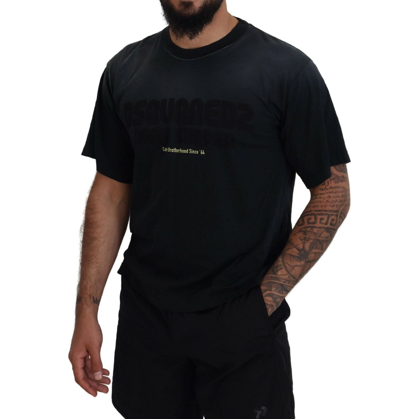 Dsquared² Black Cotton Short Sleeves Crewneck T-shirt Dsquared²