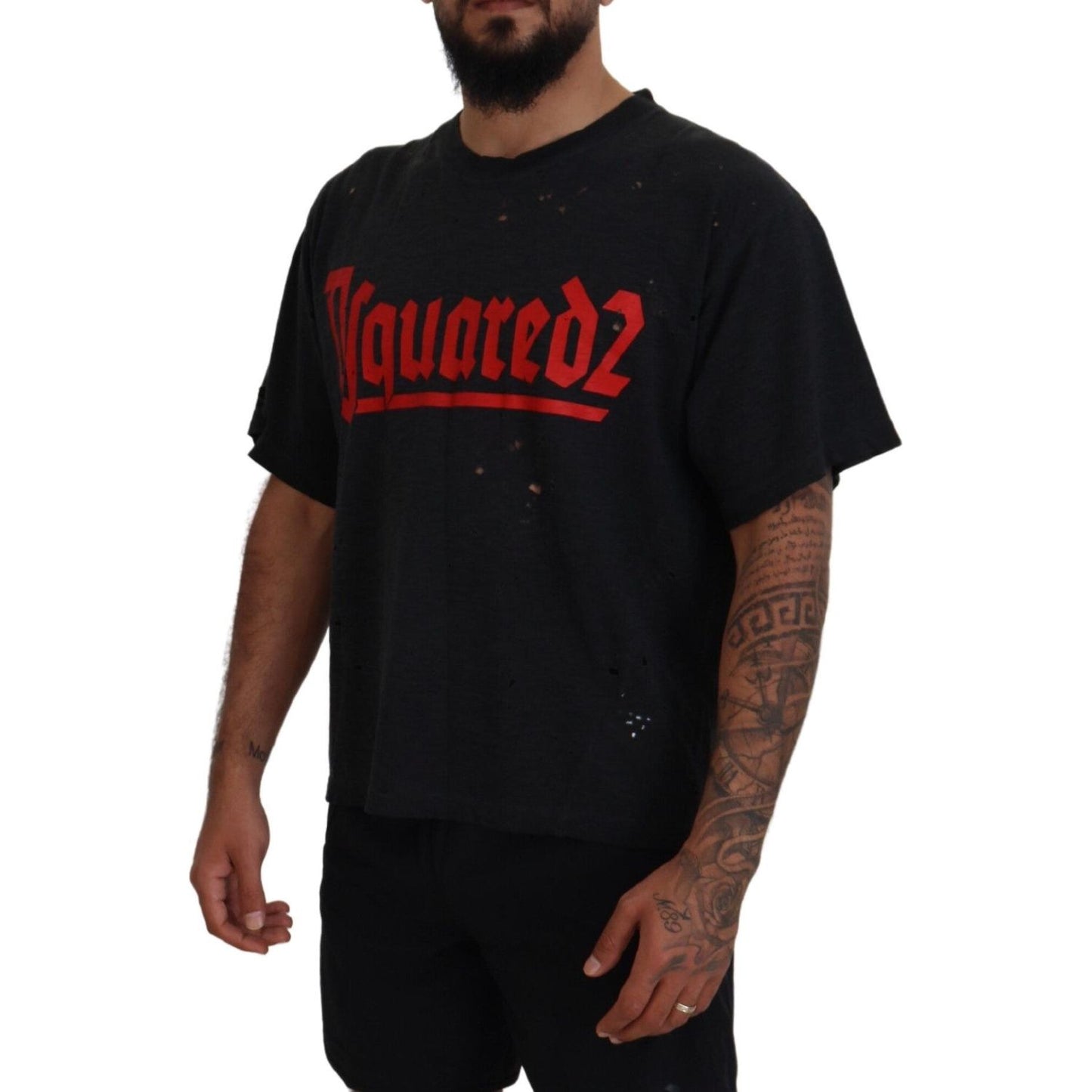 Dsquared² Black Cotton Short Sleeves Crewneck T-shirt Dsquared²