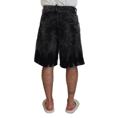 Dsquared² Gray Cotton Corduroy Bermuda Shorts