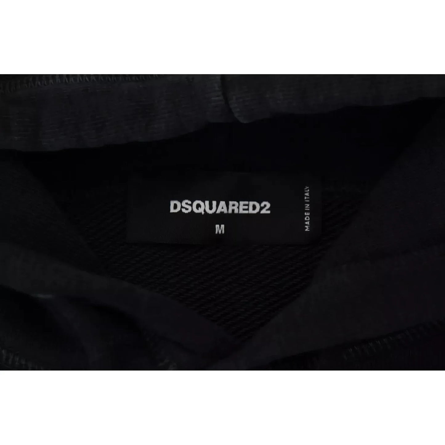 Dsquared² Black Cotton Hooded Printed Men Pullover Sweater 1728,67345645728,Black,Clothing,Dsquared²,Hoodies - Sweaters - Clothing,IT48 | M,Material: 100% Cotton,Men,Preowned / Defect,Sweaters - Clothing,Sweaters - Men - Clothing