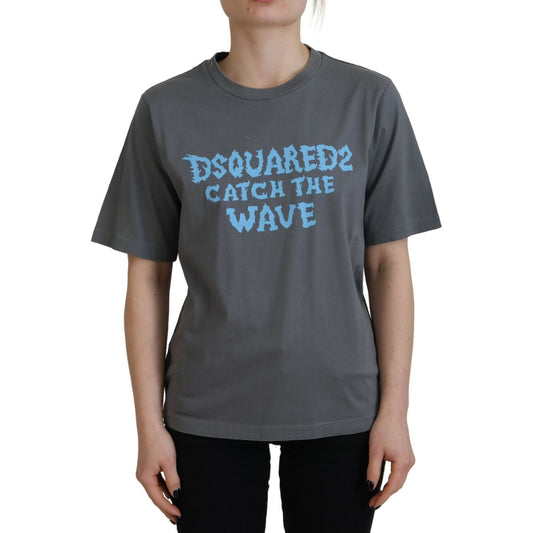 Dsquared² Gray Logo Cotton Crewneck Short Sleeve Tee T-shirt1728,67345645728,Clothing,Dsquared²,Gray,IT38 | XS,Material: 100% Cotton,Preowned / Defect,T-Shirts - Clothing,T-Shirts - T-Shirts - Clothing,Tops & T-Shirts - Women - Clothing,Women
