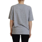 Dsquared² Gray Logo Cotton Crewneck Short Sleeve Tee T-shirt Dsquared² Light Slate Gray