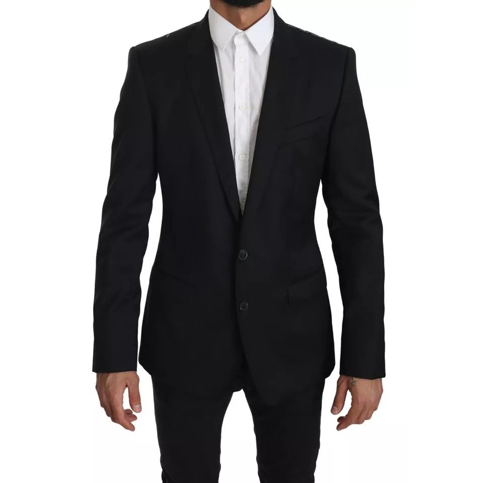 Dolce & Gabbana Black Slim Jacket Coat Blazer MARTINI