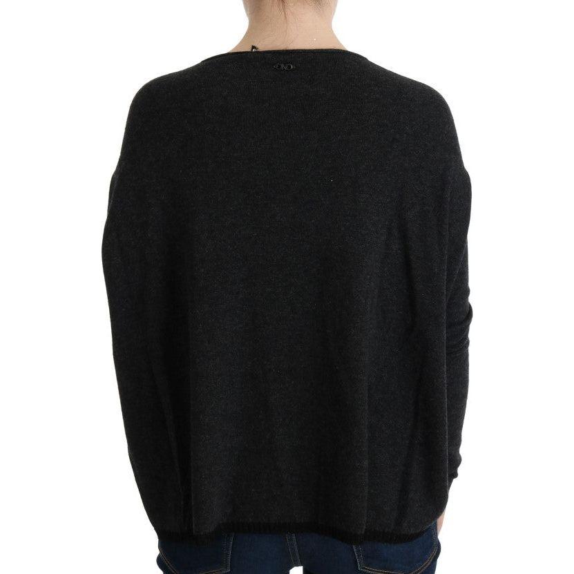 Costume National Gray Viscose Knitted Sweater