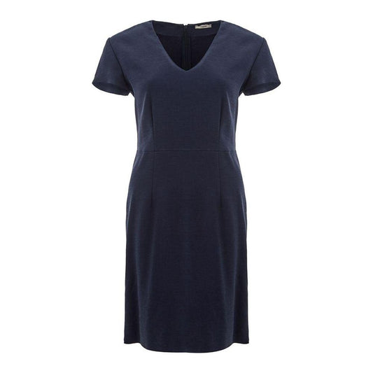 Lardini Elegant Blue Viscose Dress Perfect for Every Occasion Lardini