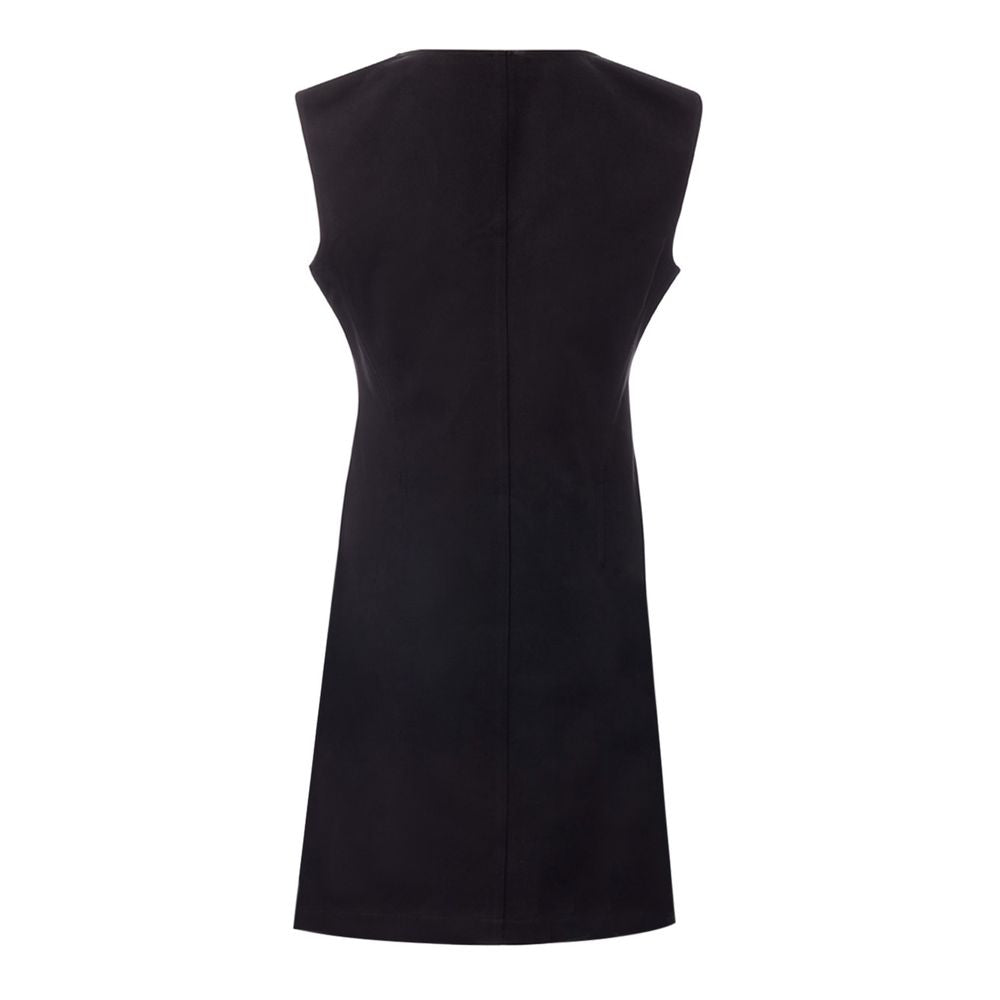 Bottega Veneta Elegant Black Viscose Dress Essentials Bottega Veneta