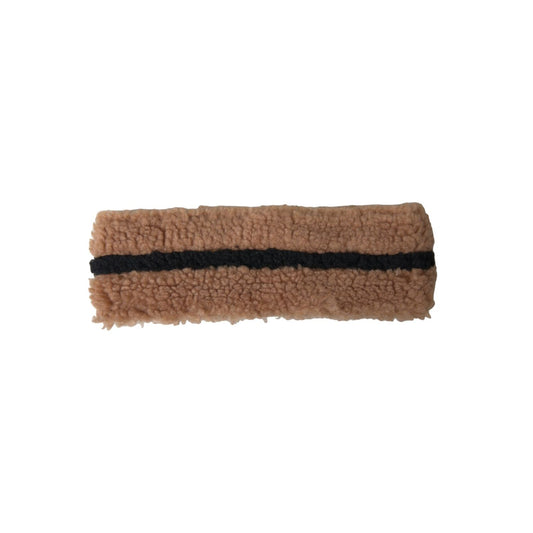 Dolce & Gabbana Brown Black Fleece Wool Head Band Hat Men