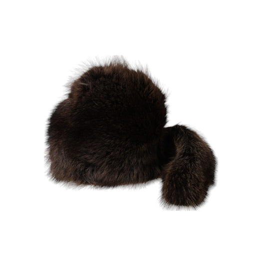 Dolce & Gabbana Women Brown Raccoon Fur Bucket Hat