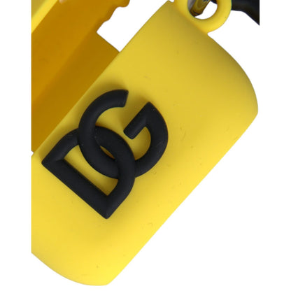 Dolce & Gabbana Yellow Silicone Logo Embossed Airpods Case