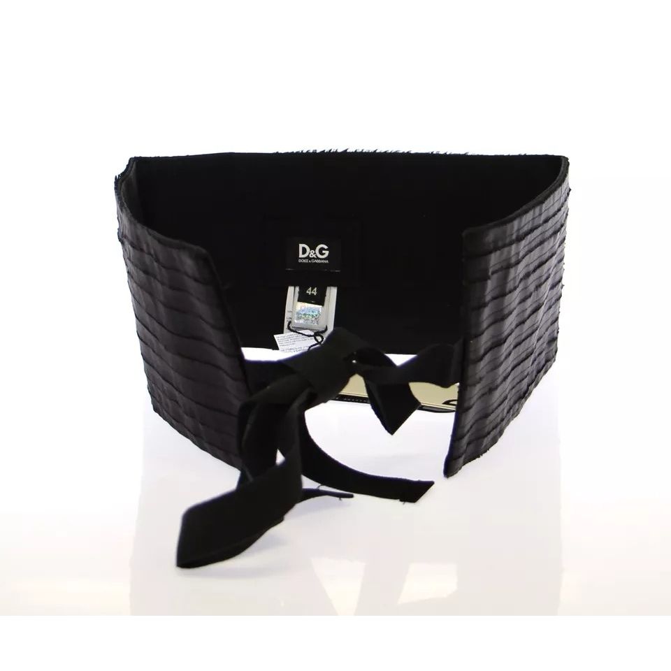 Dolce & Gabbana Black Silk Womens Waist Cummerbund